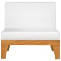 vidaXL Sofá seccional central y cojines blanco crema madera de acacia vidaXL Sofá seccional central y cojines blanco crema madera de acacia