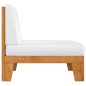 vidaXL Sofá seccional central y cojines blanco crema madera de acacia vidaXL Sofá seccional central y cojines blanco crema madera de acacia