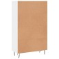 vidaXL Aparador alto madera de ingeniería blanco brillo 69,5x31x115 cm
