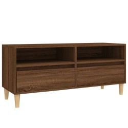 vidaXL Mueble de TV madera contrachapada marrón roble 100x34,5x44,5 cm