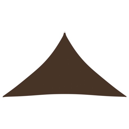 vidaXL Toldo de vela triangular tela Oxford marrón 4x4x5,8 m