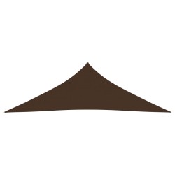 vidaXL Toldo de vela triangular tela Oxford marrón 4x4x5,8 m