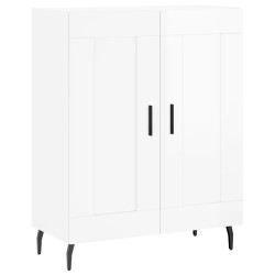 vidaXL Aparador de madera contrachapada blanco brillante 69,5x34x90 cm
