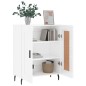 vidaXL Aparador de madera contrachapada blanco brillante 69,5x34x90 cm