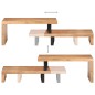 vidaXL Juego de 2 mesas de centro de madera maciza de acacia vidaXL Juego de 2 mesas de centro de madera maciza de acacia