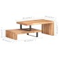 vidaXL Juego de 2 mesas de centro de madera maciza de acacia vidaXL Juego de 2 mesas de centro de madera maciza de acacia