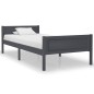 vidaXL Estructura de cama de madera maciza de pino gris 100x200 cm