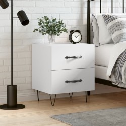 vidaXL Mesita de noche madera de ingeniería blanco 40x35x47,5 cm