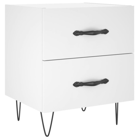 vidaXL Mesita de noche madera de ingeniería blanco 40x35x47,5 cm