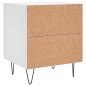 vidaXL Mesita de noche madera de ingeniería blanco 40x35x47,5 cm vidaXL Mesita de noche madera de ingeniería blanco 40x35x47,5 cm