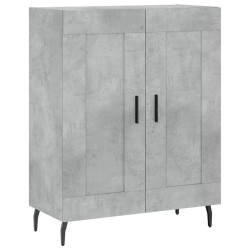 vidaXL Aparador de madera de ingeniería gris hormigón 69,5x34x90 cm