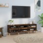 vidaXL Mueble de TV madera contrachapada roble ahumado 150x30x44,5 cm vidaXL Mueble de TV madera contrachapada roble ahumado 150x30x44,5 cm