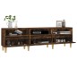 vidaXL Mueble de TV madera contrachapada roble ahumado 150x30x44,5 cm vidaXL Mueble de TV madera contrachapada roble ahumado 150x30x44,5 cm