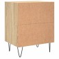 vidaXL Mesitas noche 2 uds madera ingeniería roble Sonoma 40x30x50 cm