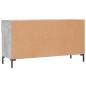 vidaXL Banco zapatero madera de ingeniería gris hormigón 102x35x55 cm