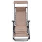vidaXL Tumbona plegable de textilene gris taupe vidaXL Tumbona plegable de textilene gris taupe