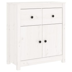 vidaXL Aparador de madera maciza de pino blanco 70x35x80 cm