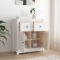 vidaXL Aparador de madera maciza de pino blanco 70x35x80 cm