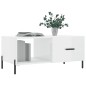 vidaXL Mesa de centro madera contrachapada blanco brillo 90x50x40 cm vidaXL Mesa de centro madera contrachapada blanco brillo 90x50x40 cm