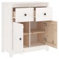 vidaXL Aparador de madera maciza de pino blanco 70x35x80 cm