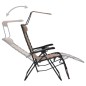 vidaXL Tumbona plegable de textilene gris taupe vidaXL Tumbona plegable de textilene gris taupe
