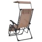vidaXL Tumbona plegable de textilene gris taupe vidaXL Tumbona plegable de textilene gris taupe