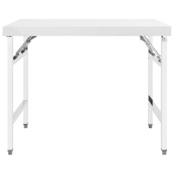 vidaXL Mesa de trabajo plegable para cocina acero 100x60x80 cm