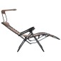 vidaXL Tumbona plegable de textilene gris taupe vidaXL Tumbona plegable de textilene gris taupe