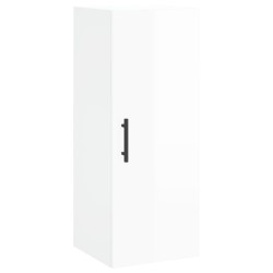 vidaXL Armario de pared blanco brillante 34,5x34x90 cm