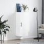 vidaXL Armario de pared blanco brillante 34,5x34x90 cm
