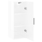 vidaXL Armario de pared blanco brillante 34,5x34x90 cm
