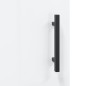 vidaXL Armario de pared blanco brillante 34,5x34x90 cm