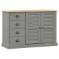 vidaXL Aparador con cajones VIGO madera maciza pino gris 113x40x75 cm vidaXL Aparador con cajones VIGO madera maciza pino gris 113x40x75 cm