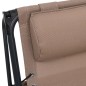 vidaXL Tumbona plegable de textilene gris taupe vidaXL Tumbona plegable de textilene gris taupe