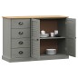 vidaXL Aparador con cajones VIGO madera maciza pino gris 113x40x75 cm vidaXL Aparador con cajones VIGO madera maciza pino gris 113x40x75 cm
