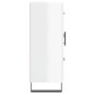 vidaXL Aparador de madera contrachapada blanco brillante 69,5x34x90 cm