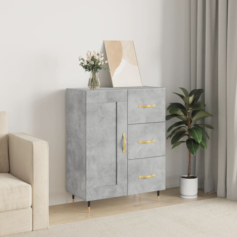 vidaXL Aparador de madera de ingeniería gris hormigón 69,5x34x90 cm vidaXL Aparador de madera de ingeniería gris hormigón 69,5x34x90 cm