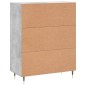 vidaXL Aparador de madera de ingeniería gris hormigón 69,5x34x90 cm vidaXL Aparador de madera de ingeniería gris hormigón 69,5x34x90 cm