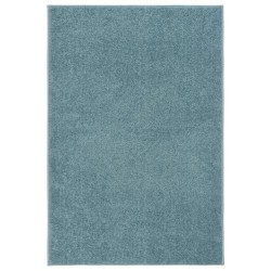 vidaXL Alfombra de pelo corto azul 160x230 cm
