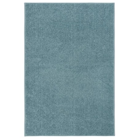 vidaXL Alfombra de pelo corto azul 160x230 cm