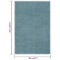 vidaXL Alfombra de pelo corto azul 160x230 cm vidaXL Alfombra de pelo corto azul 160x230 cm