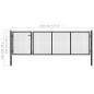 vidaXL Puerta de jardín de acero gris antracita 350x100 cm vidaXL Puerta de jardín de acero gris antracita 350x100 cm