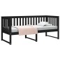 vidaXL Sofá cama madera maciza de pino negro 75x190 cm vidaXL Sofá cama madera maciza de pino negro 75x190 cm