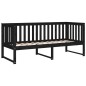 vidaXL Sofá cama madera maciza de pino negro 75x190 cm vidaXL Sofá cama madera maciza de pino negro 75x190 cm