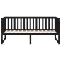 vidaXL Sofá cama madera maciza de pino negro 75x190 cm vidaXL Sofá cama madera maciza de pino negro 75x190 cm