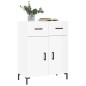 vidaXL Aparador de madera contrachapada blanco brillante 69,5x34x90 cm vidaXL Aparador de madera contrachapada blanco brillante 69,5x34x90 cm