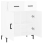 vidaXL Aparador de madera contrachapada blanco brillante 69,5x34x90 cm vidaXL Aparador de madera contrachapada blanco brillante 69,5x34x90 cm