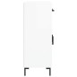vidaXL Aparador de madera contrachapada blanco brillante 69,5x34x90 cm vidaXL Aparador de madera contrachapada blanco brillante 69,5x34x90 cm