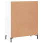 vidaXL Aparador de madera contrachapada blanco brillante 69,5x34x90 cm vidaXL Aparador de madera contrachapada blanco brillante 69,5x34x90 cm