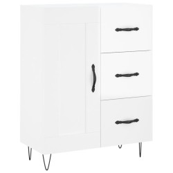 vidaXL Aparador de madera contrachapada blanco brillante 69,5x34x90 cm